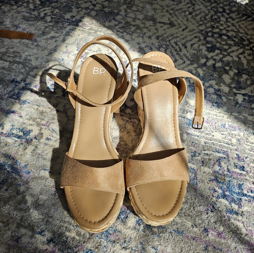 BP Women's Tan Strappy Sandals